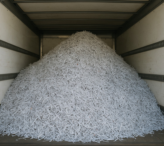 Shredded Paper in Truck